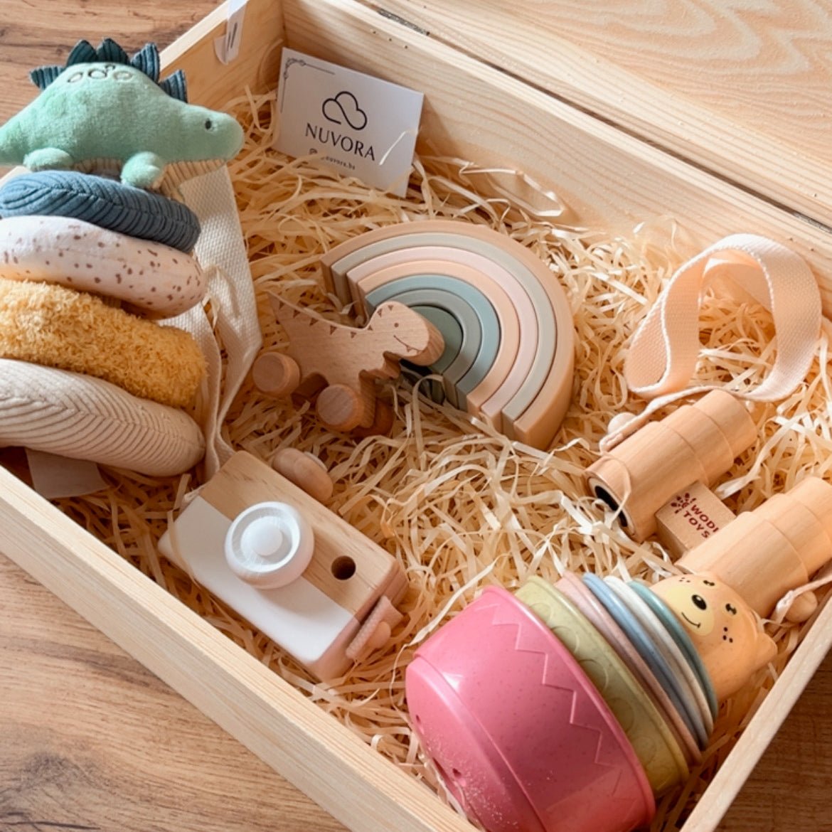 Cajita Sensorial de Madera “Mi mundo de Aventuras” 🦖