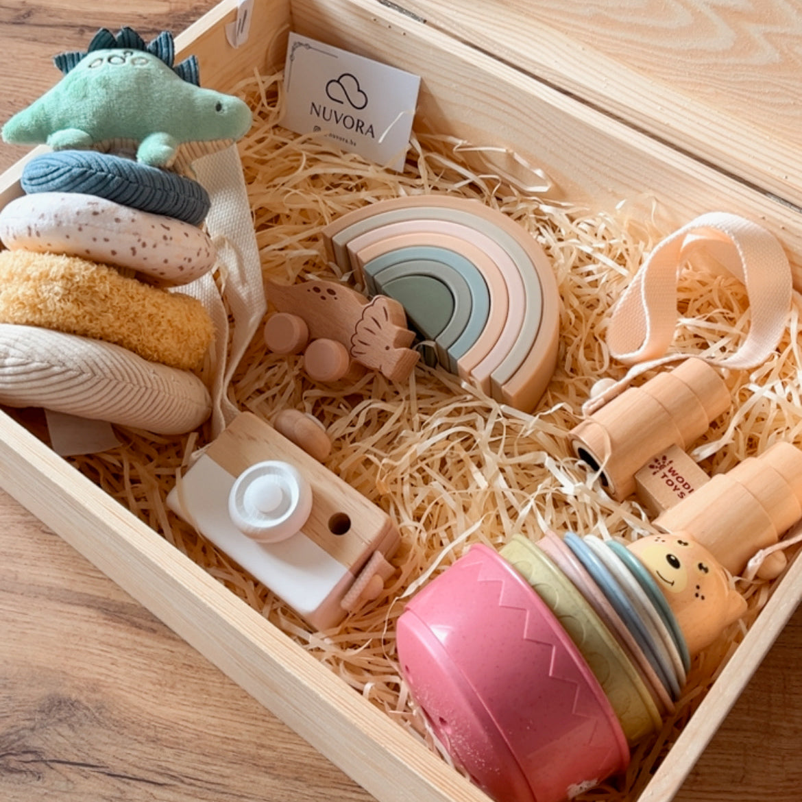 Cajita Sensorial de Madera “Mi mundo de Aventuras” 🦖